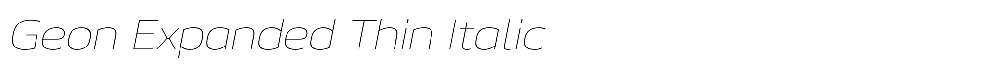 Geon Expanded Thin Italic image